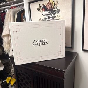 White empty Alexander McQueen box